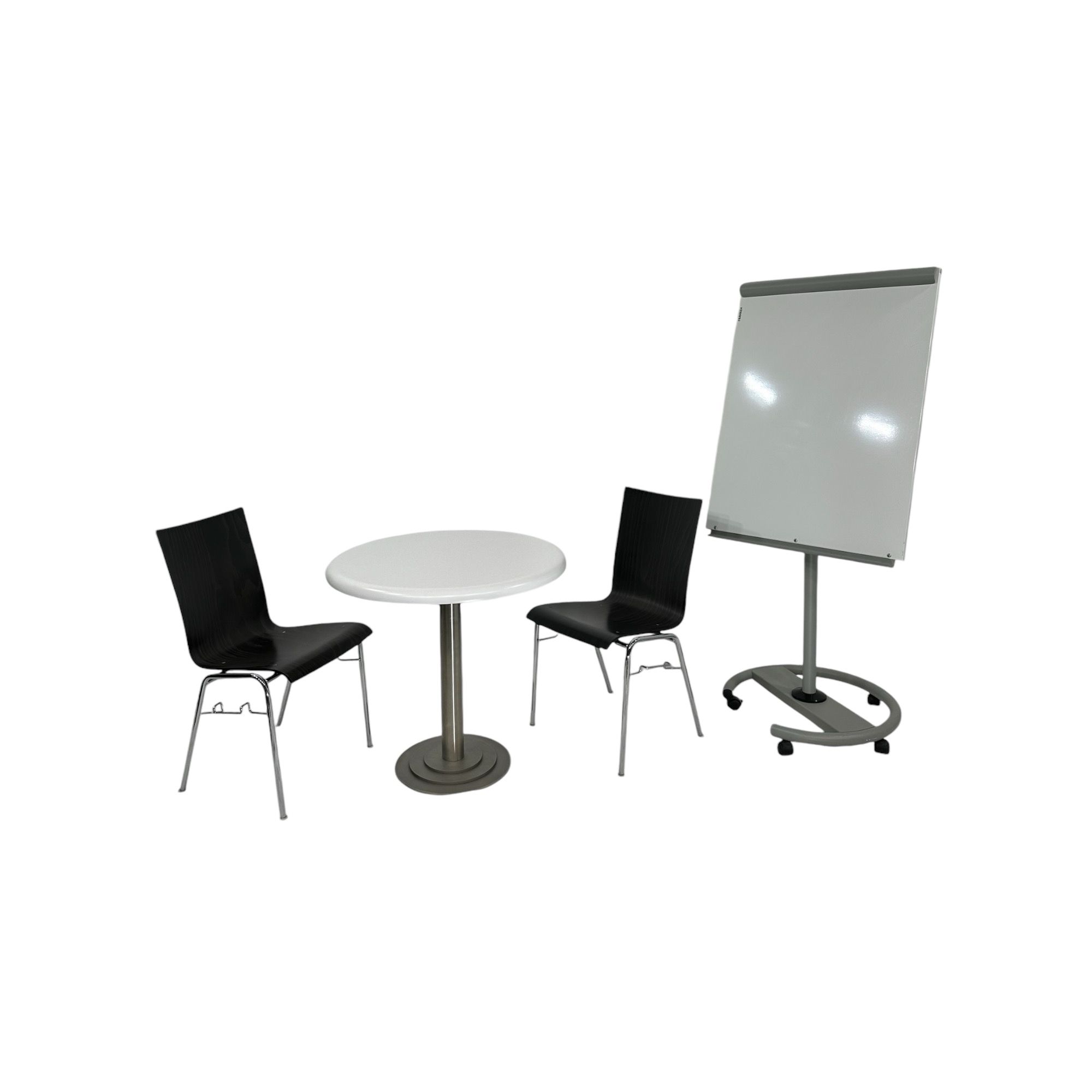 Bistrotisch mit Rundsockel rund, weiß, Höhe: 0,78m: KURT Platte: 0,80cm; EGON Platte: 0,60cm. – Bild 5