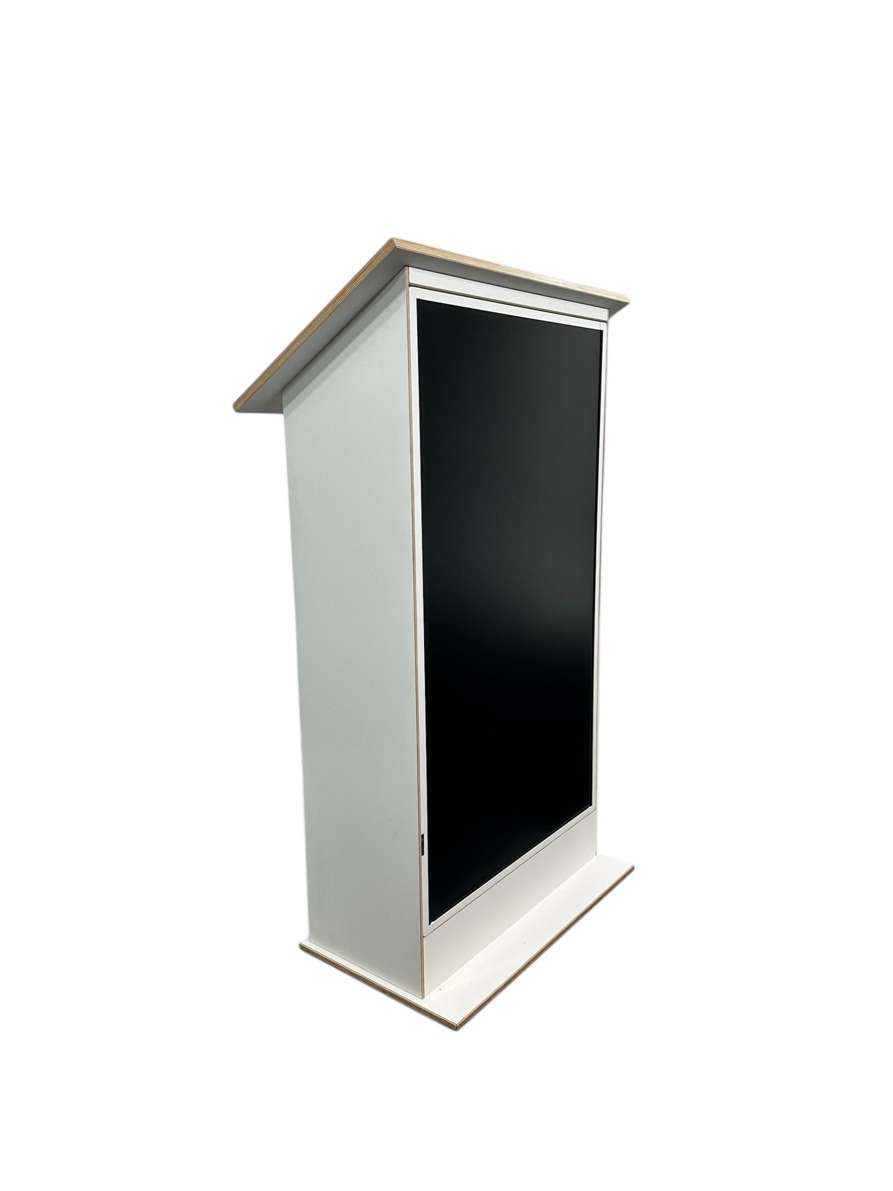 Rednerpult weiß, integriertes Display