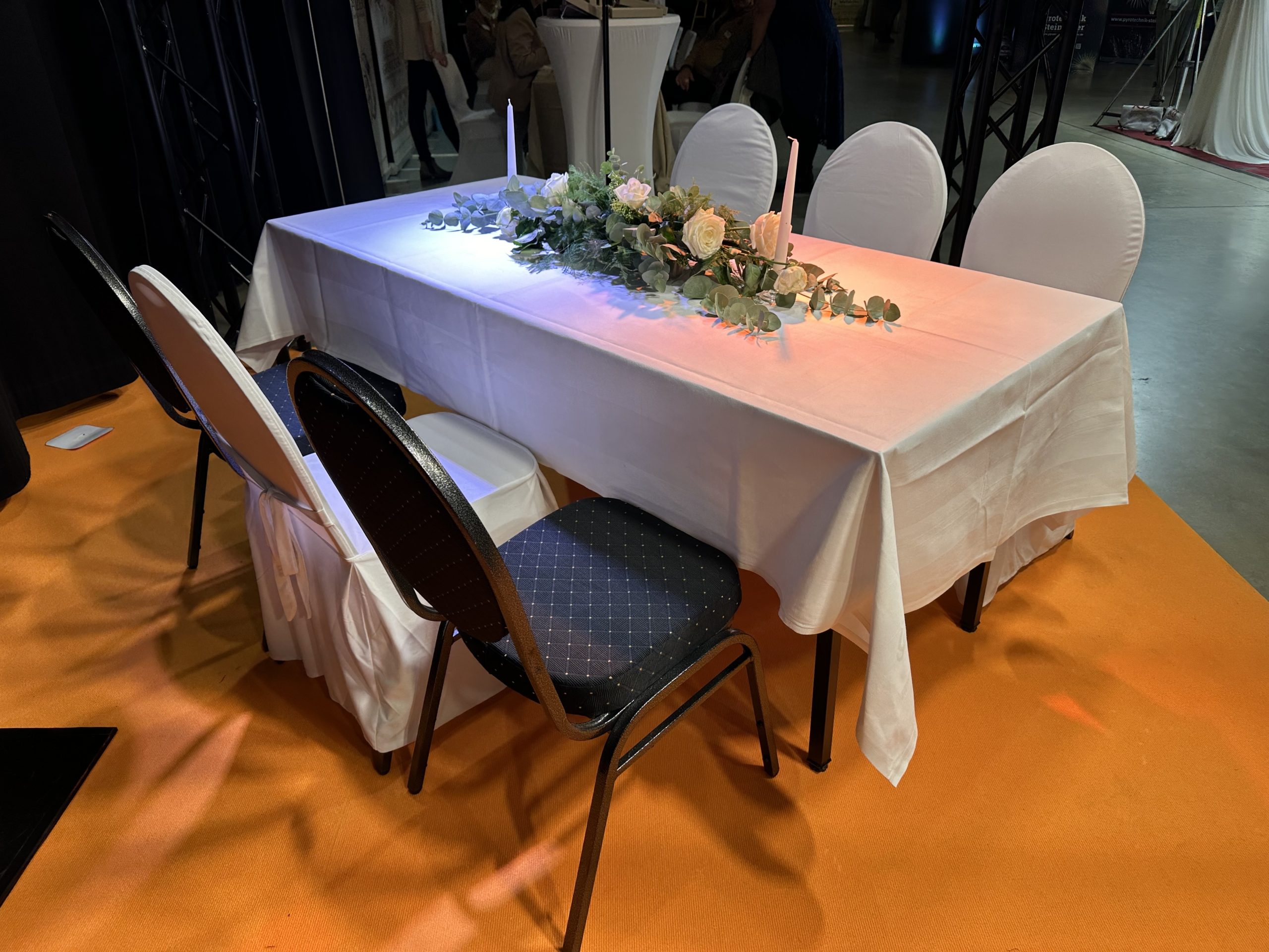 Hussen für Bankettstühle, weiße – Bild 9